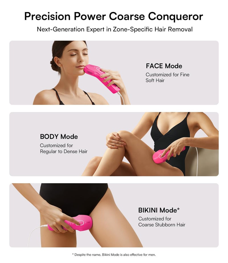 INIA Laser Hair Removal with Ice-Cooling Care for Women and Men, HAUTE Pro Painless at-Home IPL Hair Remover for Coarse Hair in Bikini and All Body Areas, Latest Generation for Effective Results - Image 3
